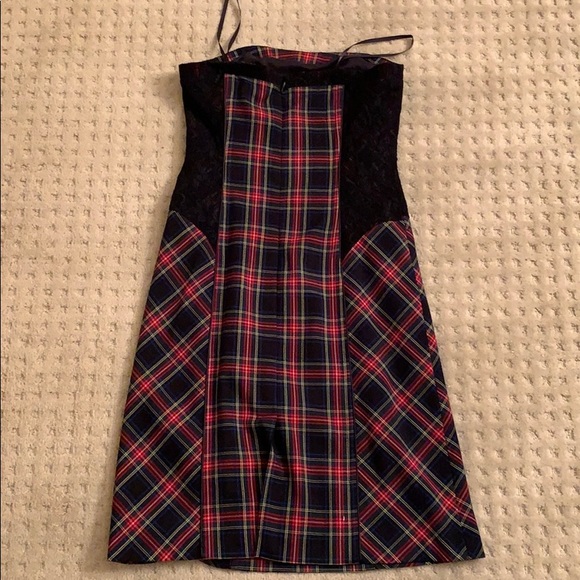 Tristan strapless plaid dress - Picture 2 of 6